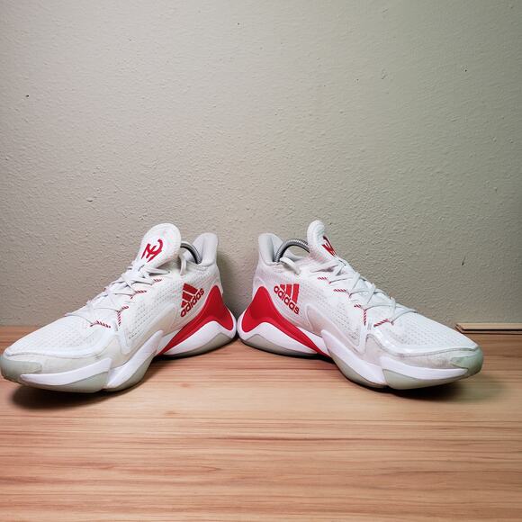 Adidas Men\'s 8.5 Patrick Mahomes FLX Sneakers‎ Red White Football Training Shoe main image 10